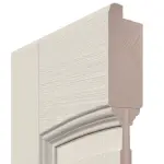 Detailansicht des Querschnitts von Doppelflügeltür TE-23 Nordische Fichte astarm gebürstet weiß lackiert Massivholz mit Zarge