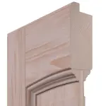 Detailansicht des Querschnitts von Doppelflügeltür TE-27 Fichte astarm Massivholz mit Zarge