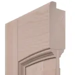 Detailansicht des Querschnitts von Doppelflügeltür TE-27 Kiefer astarm Massivholz mit Zarge