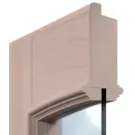 Detailansicht des Querschnitts von Doppelflügeltür TE-29 Kiefer astarm Massivholz mit Zarge