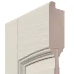 Detailansicht des Querschnitts von Doppelflügeltür TE-29 Nordische Fichte astarm gebürstet weiß lackiert Massivholz mit Zarge