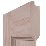 Detailansicht des Querschnitts von Doppelflügeltür TE-4 Fichte astarm Massivholz mit Zarge