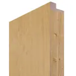 Detailansicht des Querschnitts von Doppelflügeltür TG-1 Eiche astarm Massivholz mit Zarge