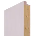 Detailansicht des Querschnitts von Doppelflügeltür TG-1 Fichte astarm weiß pigmentiert Massivholz mit Zarge