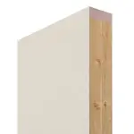 Detailansicht des Querschnitts von Doppelflügeltür TG-1 Nordische Fichte astarm gebürstet weiß lackiert Massivholz mit Zarge