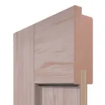 Detailansicht des Querschnitts von Doppelflügeltür TM-2 Fichte astarm Massivholz mit Zarge