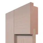 Detailansicht des Querschnitts von Doppelflügeltür TM-2 Kiefer astarm Massivholz mit Zarge