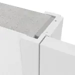 Detailansicht Zarge von HUGA Innentür-Set Weiß Bütte Basic Durat stumpfeinschlagend mit Zarge und Drücker