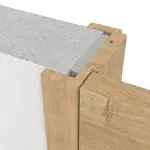 Detailansicht der Zarge von HUGA Innentür-Set Asteiche quer Basic Durat stumpfeinschlagend mit Zarge und Drücker