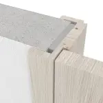 Detailansicht Zarge von HUGA Innentür-Set Eiche lasiert Basic Durat stumpfeinschlagend mit Zarge und Drücker