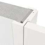 Detailansicht Zarge von HUGA Innentür-Set Weißlack Dekor ähnlich RAL 9016 Basic Durat stumpfeinschlagend mit Zarge und Drücker