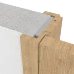 Detailansicht der Zarge von HUGA Innentür-Set Asteiche Basic Durat stumpfeinschlagend mit Zarge und Drücker