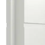 Detailansicht der Fräsung von CLASSEN Doppelflügeltür Dynamic 3.28 Weißlack RAL 9003 inkl. Zarge