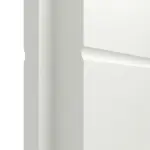 Detailansicht der horizontalen Fräsung von CLASSEN Doppelflügeltür Glifa M5 RAL 9003 Weißlack inkl. Zarge