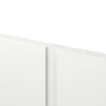 Detailansicht der vertikalen Fräsung von CLASSEN Doppelflügeltür Linea Premium M4 RAL 9003 Weißlack inkl. Zarge 