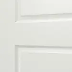 Detailansicht der Querleiste von CLASSEN Doppelflügeltür Classic 1/3 RAL 9003 Weißlack mit Lichtausschnitt inkl. Zarge PL-Norm