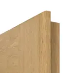 Detailansicht der Kante von Doppelflügeltür TE-1 Eiche astarm Massivholz mit Zarge