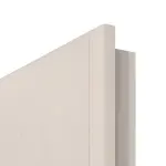 Detailansicht der Kante von Doppelflügeltür TE-1 Fichte astig weiß pigmentiert lackiert Massivholz mit Zarge