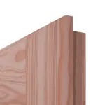 Detailansicht der Kante von Doppelflügeltür TE-1 Lärche Massivholz mit Zarge