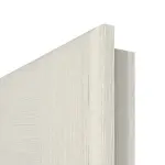 Detailansicht der Kante von Doppelflügeltür TE-1 Nordische Fichte astarm gebürstet weiß lackiert Massivholz mit Zarge