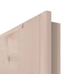 Detailansicht der Kante von Doppelflügeltür TE-18 Fichte astig Massivholz mit Zarge