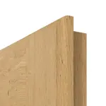Detailansicht der Kante von Doppelflügeltür TE-19 Eiche astig Massivholz mit Zarge