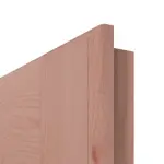 Detailansicht der Kante von Doppelflügeltür TE-2 Buche Massivholz mit Zarge