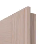 Detailansicht der Kante von Doppelflügeltür TE-2 Kiefer astarm Massivholz mit Zarge