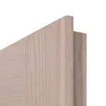 Detailansicht der Kante von Doppelflügeltür TE-20 Kiefer astarm Massivholz mit Zarge