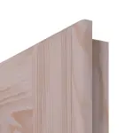 Detailansicht der Kante von Doppelflügeltür TE-4 Fichte astarm Massivholz mit Zarge