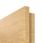 Detailansicht der Kante von Doppelflügeltür TG-1 quer Eiche astarm Massivholz mit Zarge