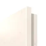 Detailansicht der Kante von Doppelflügeltür TG-1 quer Fichte astig weiß pigmentiert Massivholz mit Zarge