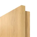 Detailansicht der Kante von Doppelflügeltür TG-1 Eiche astig Massivholz mit Zarge