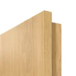 Detailansicht der Kante von Doppelflügeltür TG-1 Eiche astarm Massivholz mit Zarge