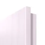 Detailansicht der Kante von Doppelflügeltür TG-1 Fichte astarm weiß pigmentiert Massivholz mit Zarge