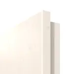Detailansicht der Kante von Doppelflügeltür TG-1 Fichte astig weiß pigmentiert Massivholz mit Zarge