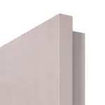 Detailansicht der Kante von Doppelflügeltür TM-33 Buche weiß pigmentiert lackiert Massivholz mit Zarge