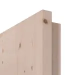 Detailansicht der Kante von Doppelflügeltür TM-39 Fichte astig Massivholz mit Zarge
