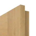 Detailansicht der Kante von Doppelflügeltür TM-4 Eiche astig Massivholz mit Zarge