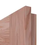 Detailansicht der Kante von Doppelflügeltür TM-6 Lärche Massivholz mit Zarge