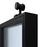 Detailansicht Kante ERKELENZ Schiebetür-Set 2-flg. SteelLine Stahl Lofttür mit Sprossen 2-4 inkl. Schiebetürsystem Klassik