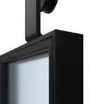 Detailansicht Kante ERKELENZ Schiebetür-Set 2-flg. SteelLine Stahl Lofttür mit Sprossen 2-5 inkl. Schiebetürsystem Loft