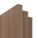 Detailansicht der eckigen Kante von Brandschutztür T90 PortaLit Basic Nussbaum Noce NU 736 CPL - Westag