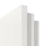 Detailansicht der eckigen Kante von Brandschutztür T90 PortaLit Basic Arctic Weiß A 222 CPL - Westag