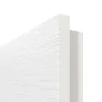 Detailansicht der runden Kante von Strukturiert Weiß Basic Wohnungseingangstür - Huga