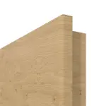 Detailansicht der runden Kante von GARANT Wohnungseingangstür Quer Authentic Asteiche CePaL mit Lichtausschnitt LA-2