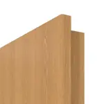Detailansicht der runden Kante von GARANT Wohnungseingangstür Eiche Premium CePaL mit Lichtausschnitt LA-3