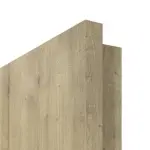 Detailansicht der eckigen Kante von CLASSEN Wohnungseingangstür Hamilton Eiche CPL 4.1