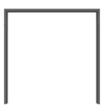 Frontansicht in ch703 von Stahl-Umfassungszarge für Ständerwerk 2-flg. - Hörmann