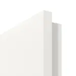 Detailansicht der eckigen Kante von Linea Black M43 Weißlack RAL 9016 Doppelflügeltür inkl. Zarge - Deine Tür